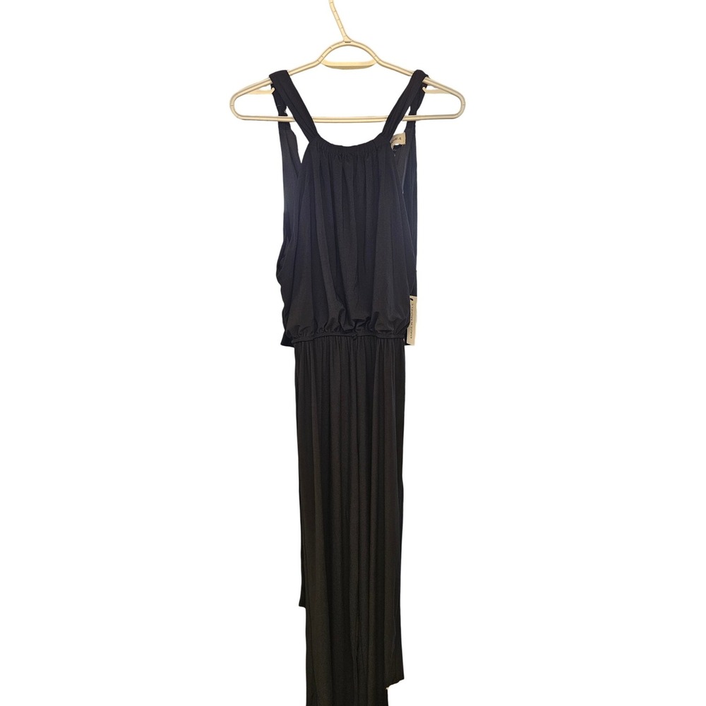 Emma & Michele Womens Black Halter Neck Maxi Dress Size M NWT